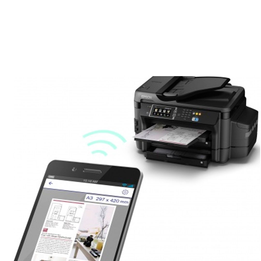 МФУ струйное цветное Epson L1455, А3+, 4800*2400, 32 стр/мин, без кабеля USB, Wi-Fi / Струйные №6