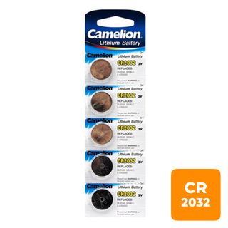 Батарейки Camelion Lithium дисковые CR2032-BP5, 3V, 5 шт./уп., цена за упаковку / Батарейки