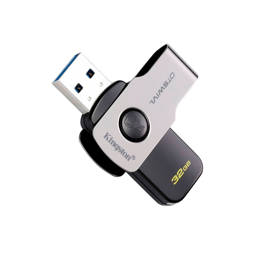 USB-флешка 32 Gb, Kingston "Data Traveler SWIVL", USB 3.0, металл