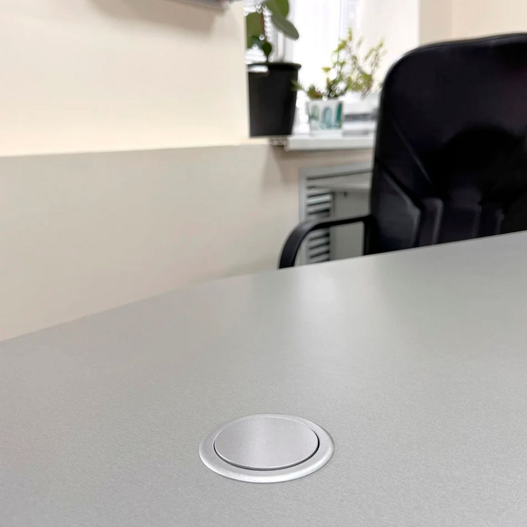 Выдвижной настольный розеточный блок Shelbi STV-2S-1U1C-S, 2 розетки 200B, 1 USB, 1 Type-C, серебро / Сетевые фильтры №4