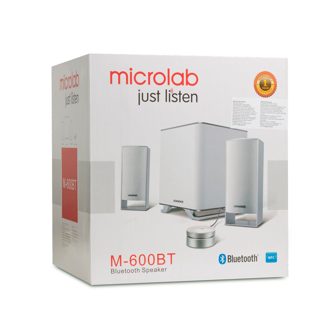 Акустическая система Microlab M-600ВТ, 40 Вт, 2RCA, Bluetooth, черная