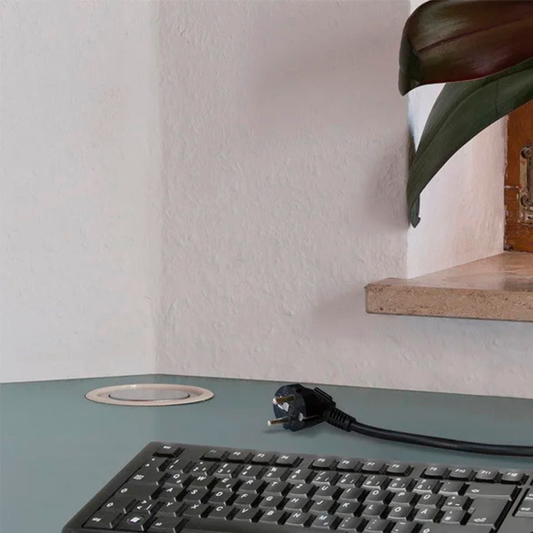 Выдвижной настольный розеточный блок Shelbi STV-2S-S, 2 розетки 200B, серебро / Сетевые фильтры №3