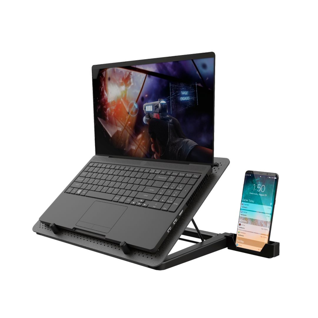 Подставка для ноутбука Trust "GXT 1125 Quno", USB порт, 17.3", черная / Подставки для ноутбуков №2