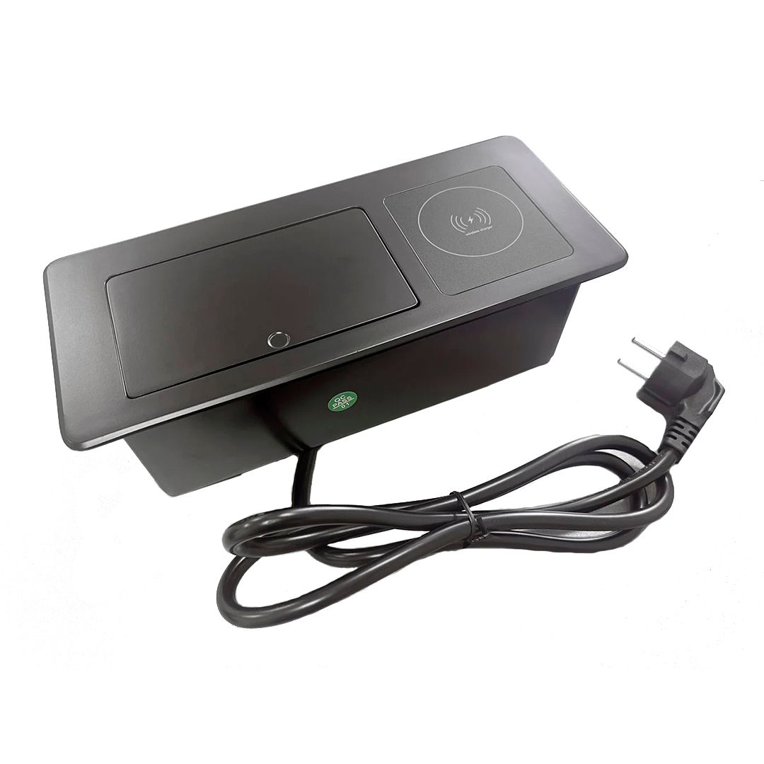 Настольный бокс Shelbi STGW-4M-2S-1U1C-B, 2 розетки, 1 USB, 1 Type-C, шнур 1,5 м, черный / Сетевые фильтры №2