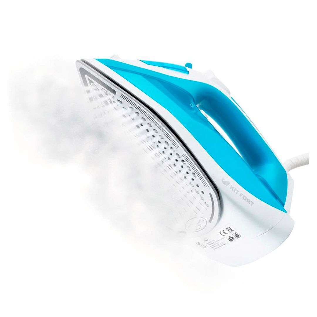 Утюг Kitfort KT-2601, мощность 2200 Вт, резервуар 350 мл, керамическая подошва, синий / Уход за одеждой №2