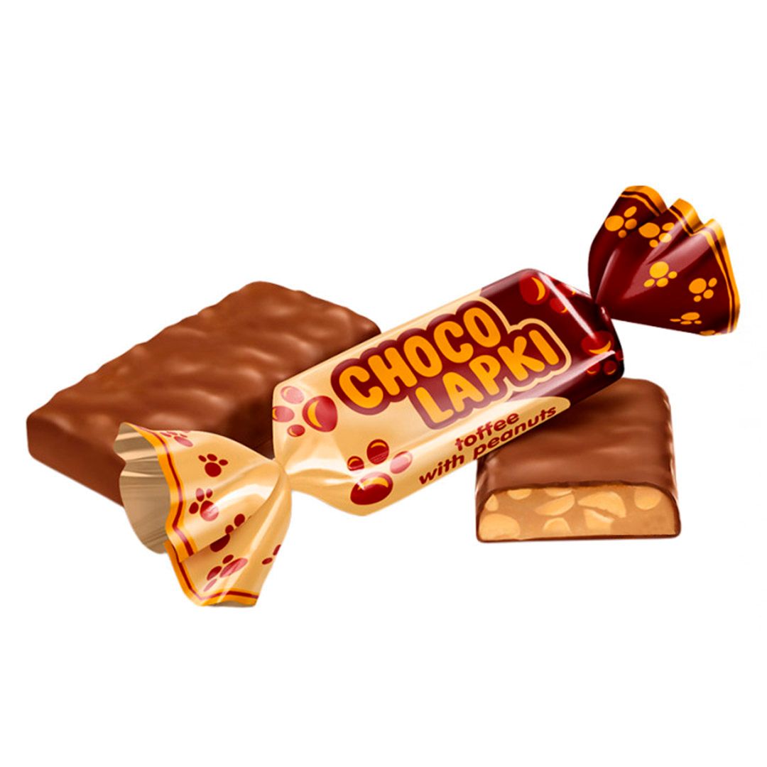 Конфеты глазированные Roshen "Шоколапки", 1 кг / Конфеты