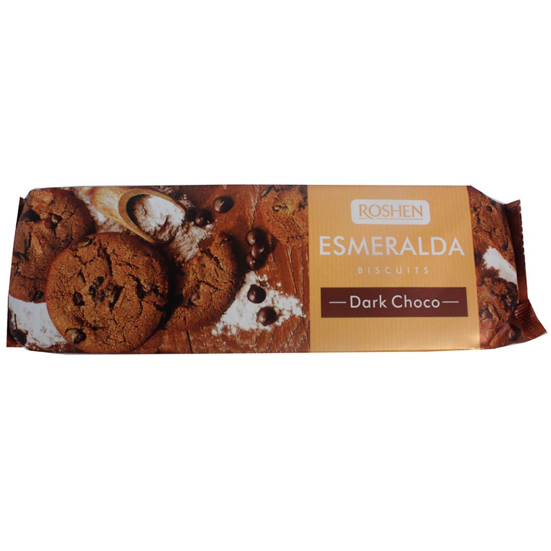 Печенье Roshen "Esmeralda" с какао и кусочками глазури, 150 гр / Печенье, вафли, крекеры