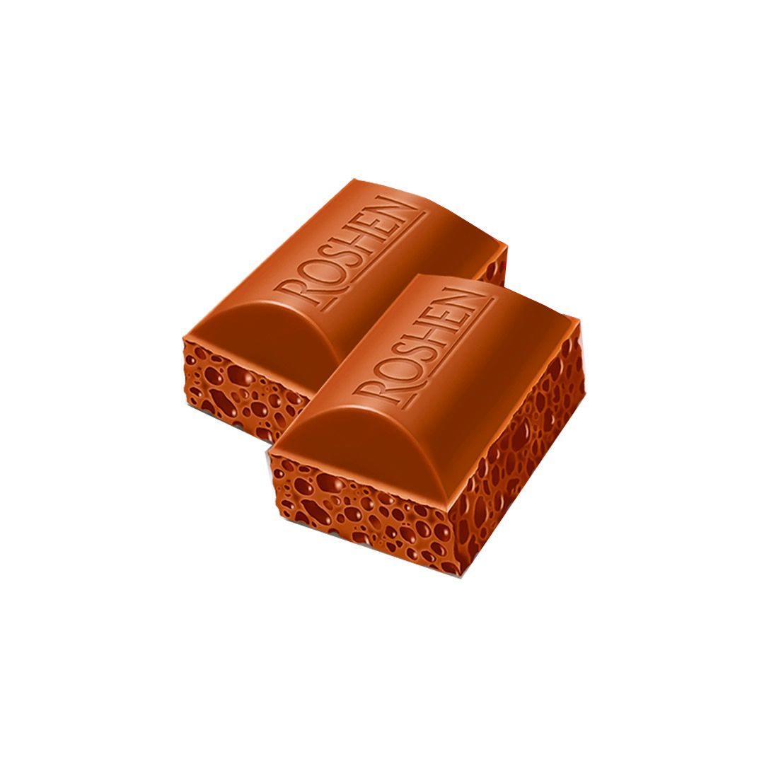 Шоколад молочный Roshen, пористый, 80 гр / Шоколад №2