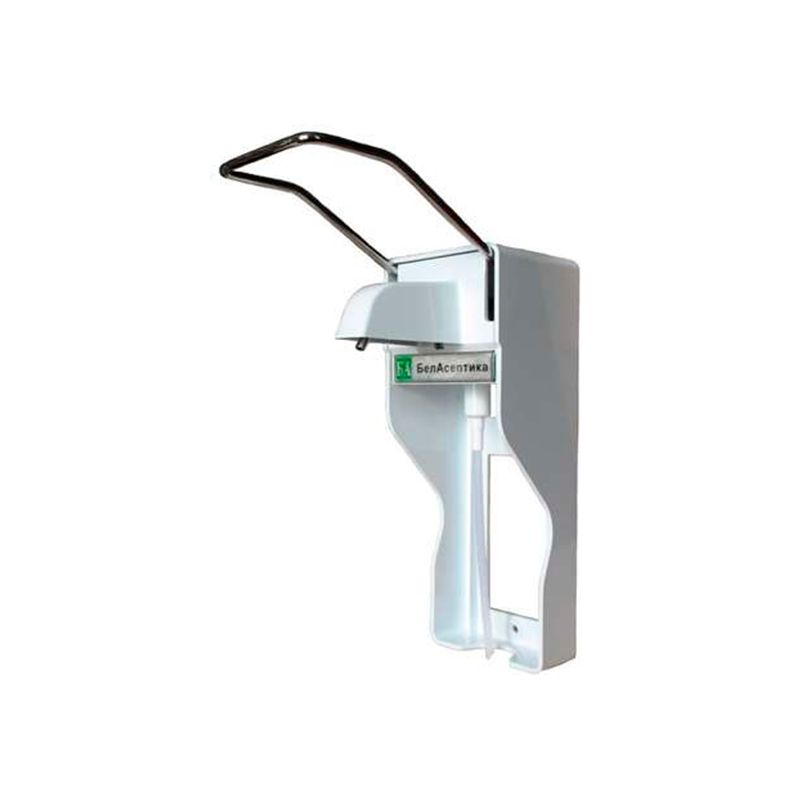 Диспенсер локтевой "БелАсептика", для антисептика, настенный, пластик, 1000 мл, белый / Диспенсеры для жидкого мыла №2