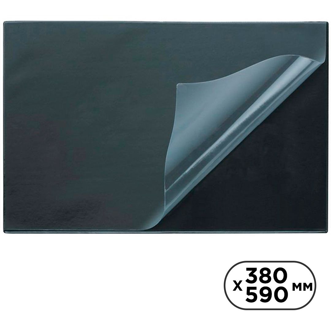 Настольное покрытие Attache, 38*59 см, черный, с прозрачным верхним листом