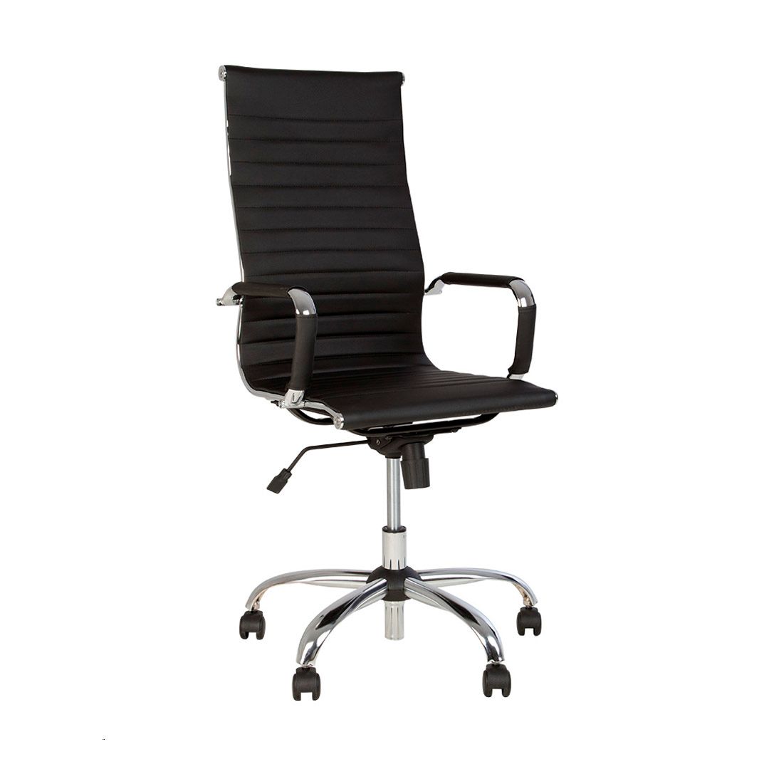 Кресло для персонала SLIM HB ANYFIX CHR68 ECO-30, экокожа, черное / Кресла для персонала