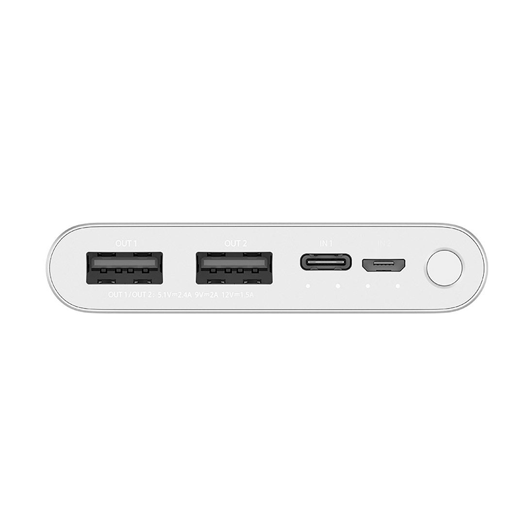 Портативное зарядное устройство  Xiaomi Mi Power Bank 3, 10000mAh, индикатор заряда, серебристое / Портативные зарядные устройства №2