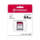 Карта памяти 64 Gb, Transcend, SDXC, 10 U1 класс скорости, без адаптера