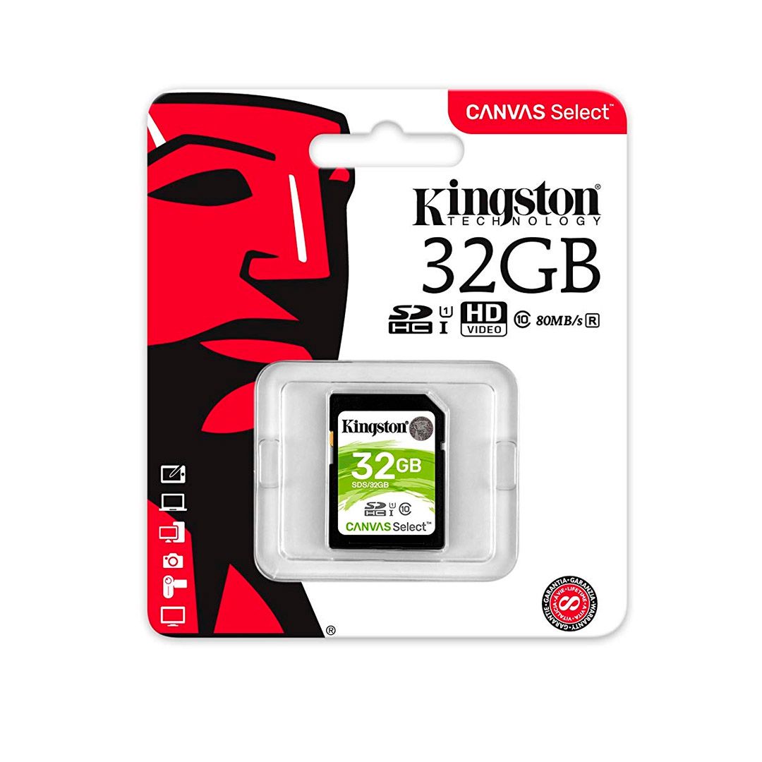 Карта памяти 32 Gb, Kingston, SDHC, 10 класс скорости, без адаптера