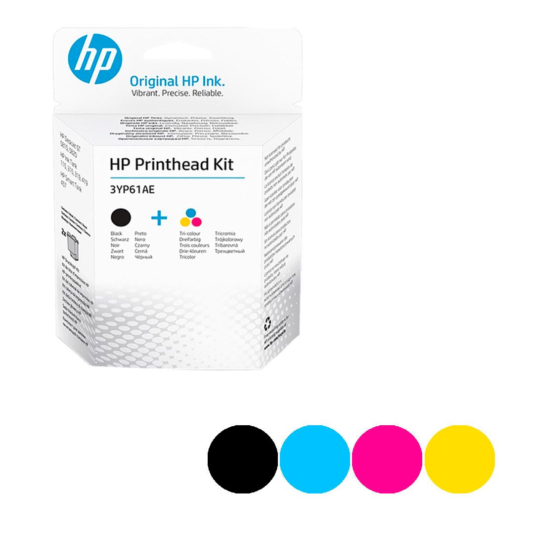 Печатающая головка HP 3YP61AE, для DeskJet GT5810/5820, Ink Tank 110/310/410, черная и трехцветная / Чернила