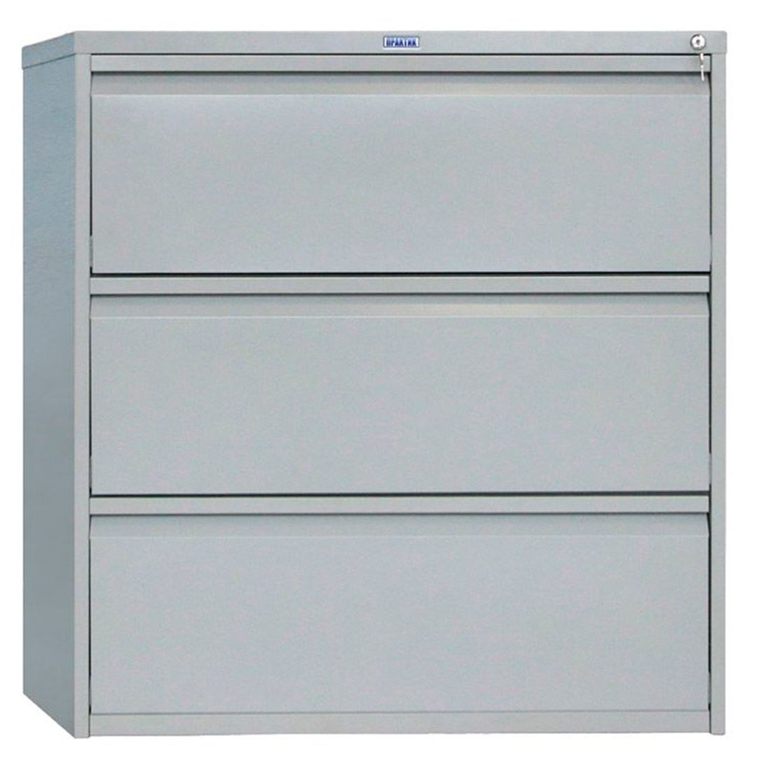 Картотечный шкаф Промет "Практик АMF 1091/3", 3 ящика, 915*460*998 мм, для папок формата А4+ / Файл-кабинеты