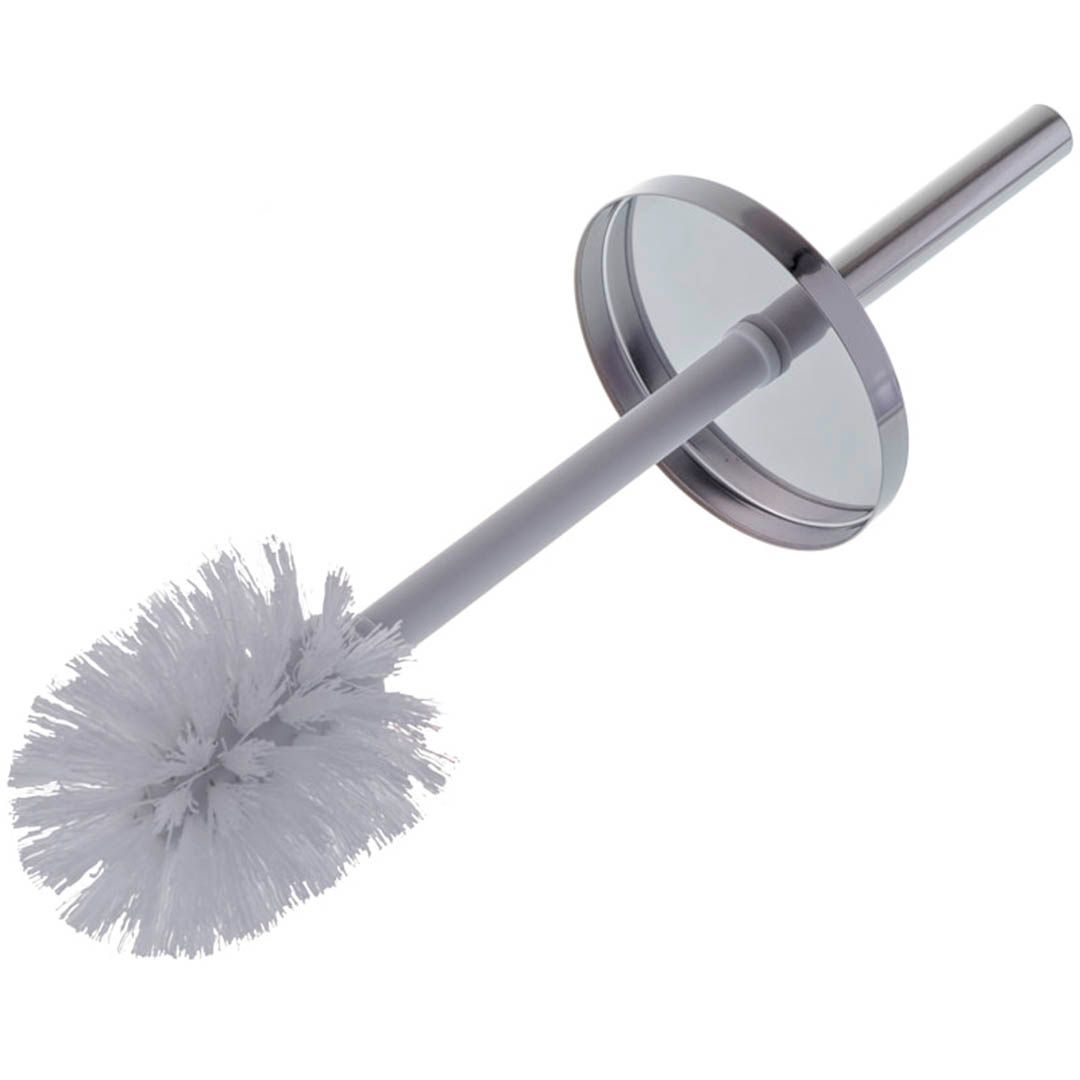 Ершик для туалета OfficeClean, с подставкой, 38*7,5*9,7 см, нержавеющая сталь, хром / Веники, щетки, совки №3