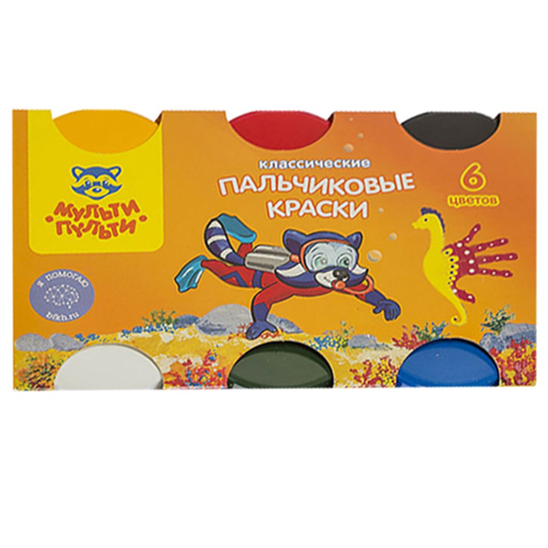 Пальчиковые краски Мульти-Пульти "Морские приключения Енота", 6 цвета, 360 мл / null oe.kz Пальчиковые краски Мульти-Пульти "Морские приключения Енота", 6 цвета, 360 мл / null
