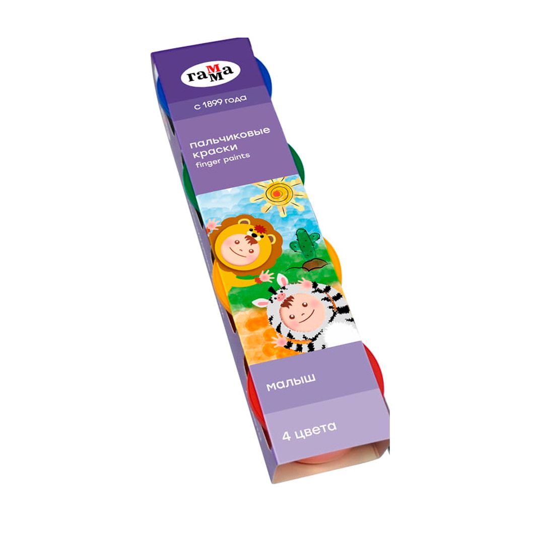 Пальчиковые краски Гамма "Малыш", 4 цвета, 320 мл / null №2
