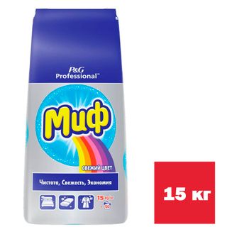 Кір жуғыш ұнтақ Миф Автомат "Expert Color "Жаңа түс", 15 кг, жұмсақ қаптама / Кір жуғыш ұнтақтар