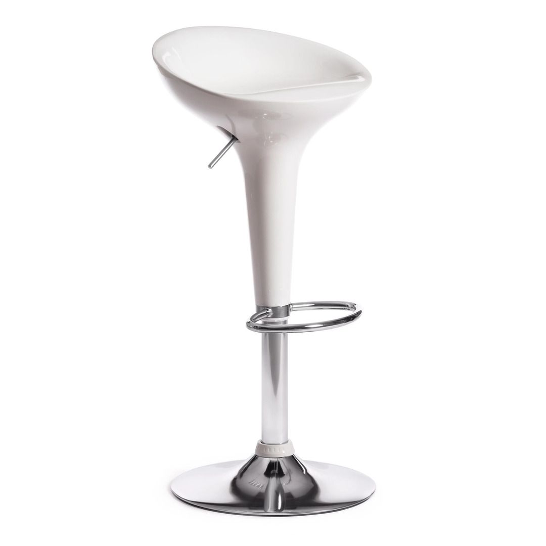 Стул барный Nail, металл/пластик, белый / Стулья