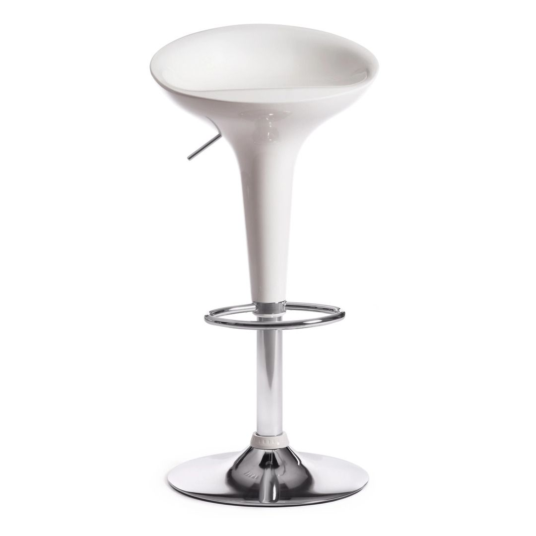 Стул барный Nail, металл/пластик, белый / Стулья №4