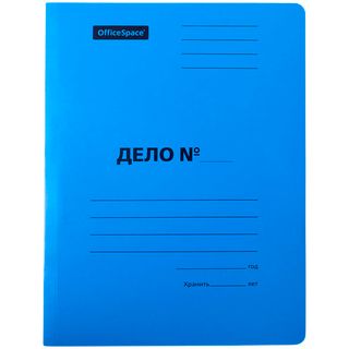 Тезтікпе папка OfficeSpace "Дело", жылтырлатылған картон, пішімі А4, 300 гр, көк / Картондық тезтікпелер