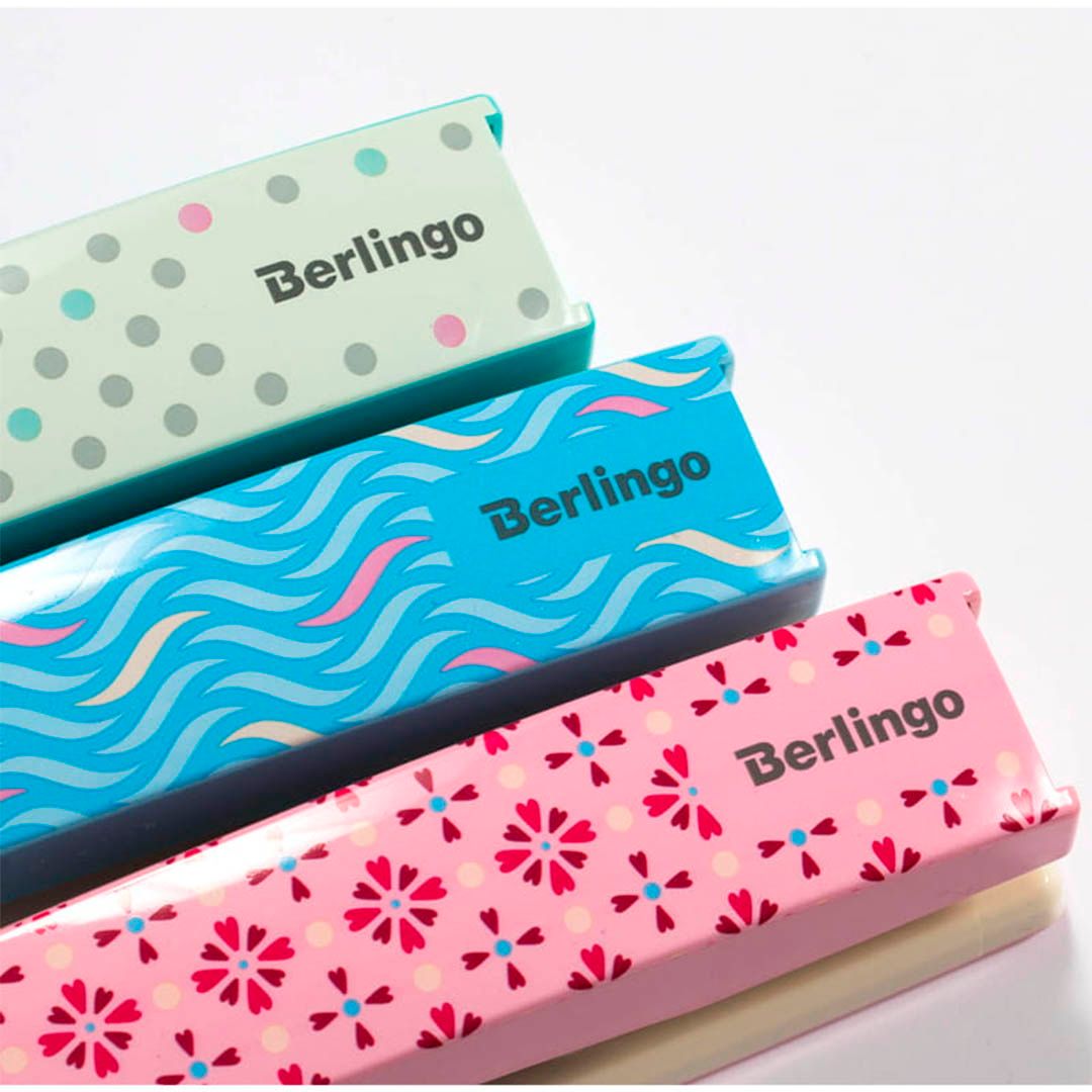 Степлер сшивает до 20 листов, Berlingo "Silk Touch" № 24/6, 26/6, ассорти, пластик / Степлеры №5