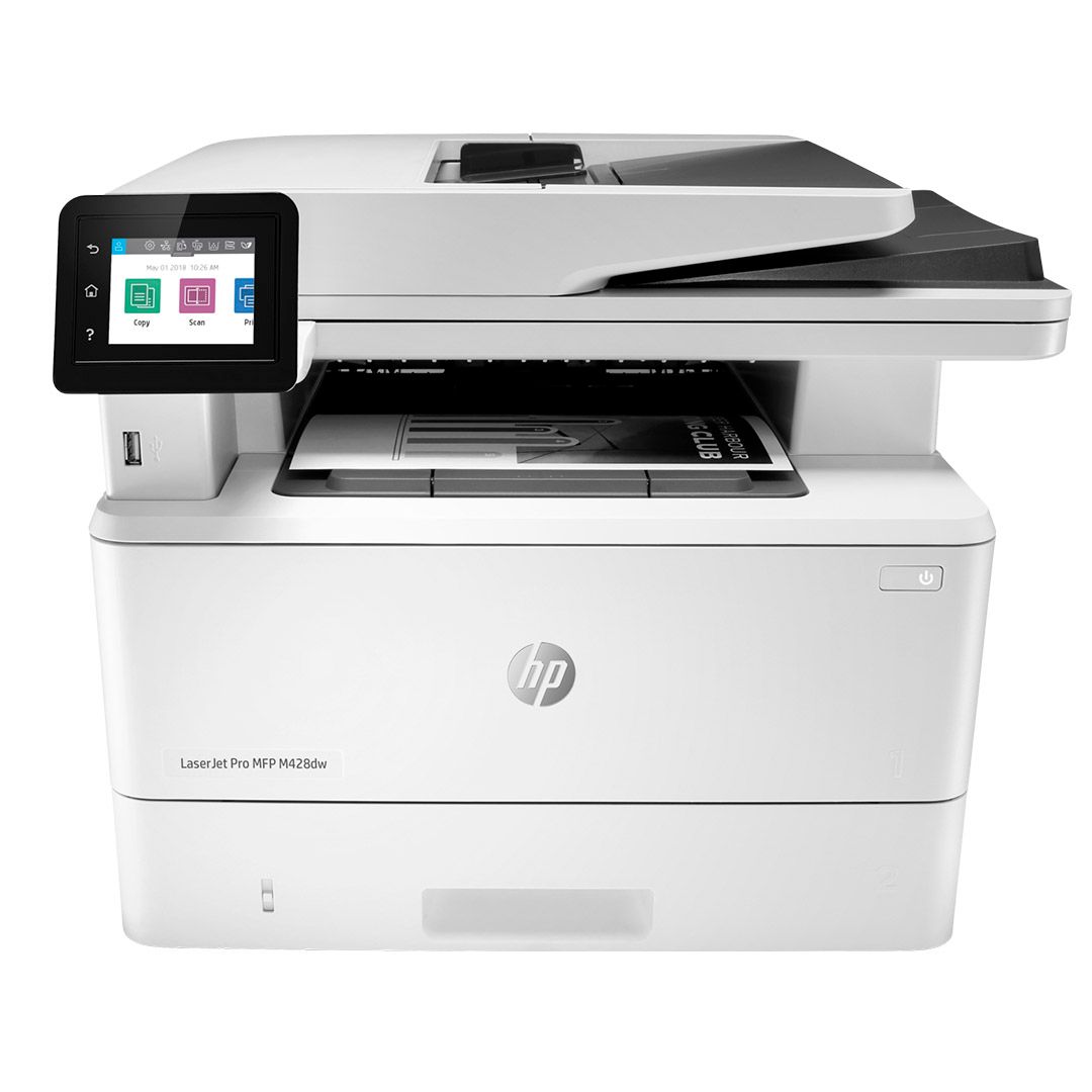 МФУ лазерное HP LaserJet Pro M428dw (принтер, сканер, копирование), A4, 38 стр/мин, USB 2.0, Wi-Fi / Лазерные монохромные