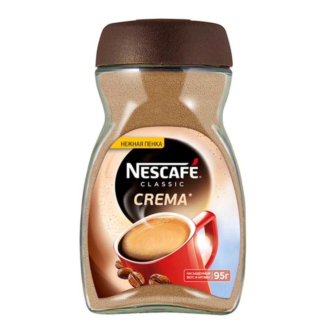 Кофе растворимый Nescafe Classic Crema, 95 гр, стеклянная банка / Кофе растворимый oe.kz Кофе растворимый Nescafe Classic Crema, 95 гр, стеклянная банка / Кофе растворимый