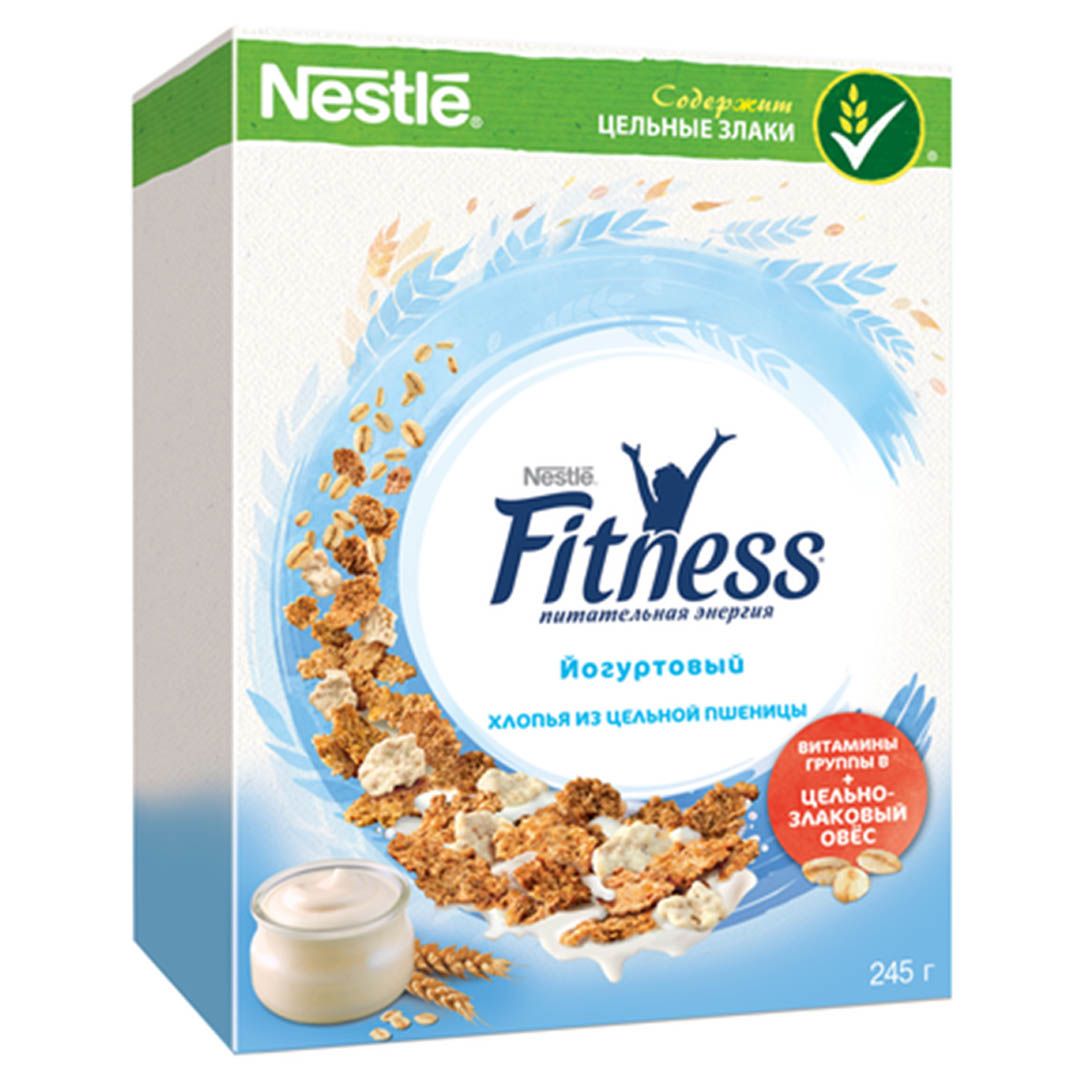 Хлопья Nestle Fitness "Йогуртовый", картонная упаковка, 245 гр