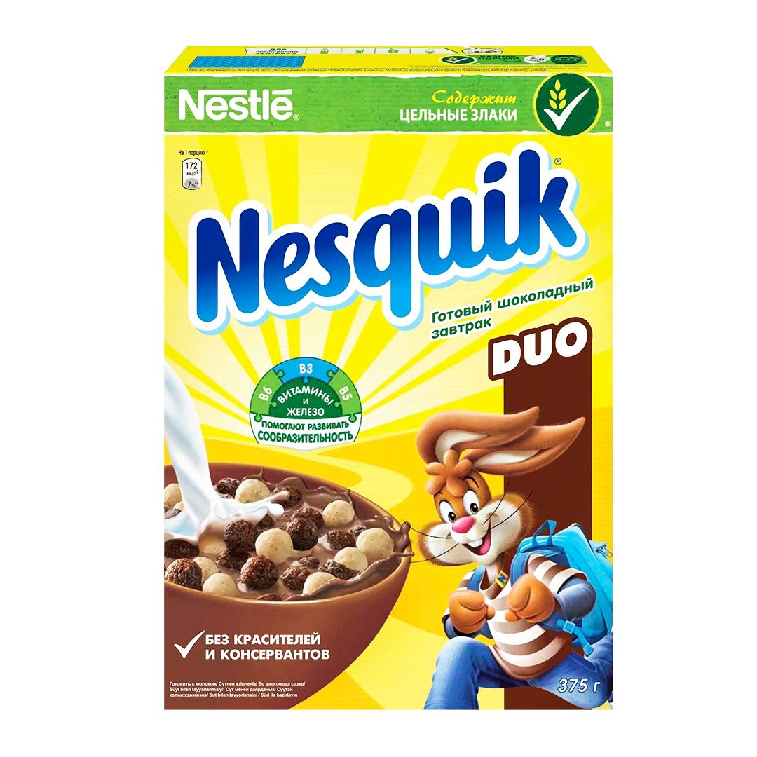 Шоколадные шарики Nesquik Duo, 375 гр / Здоровое питание