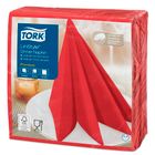 Салфетки Tork Premium Linstyle, 1-слойные, 50 шт., размер листа 39*39 см, красные