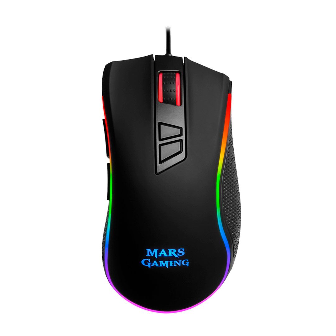 Мышь проводная оптическая Mars Gaming MM218, USB, 7 кнопок, 10000 dpi, игровая, черная / Мыши проводные