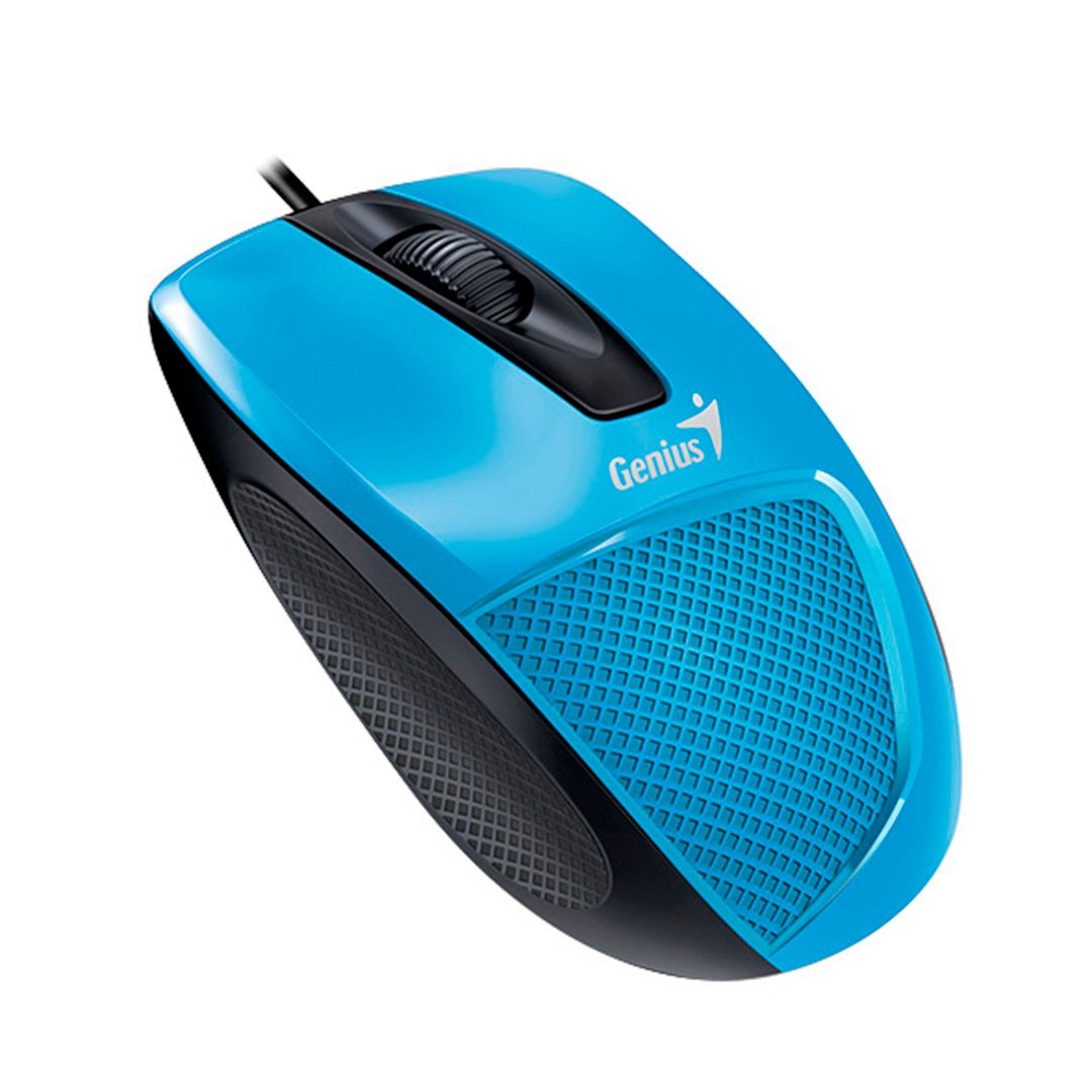 Мышь проводная оптическая Genius DX-150X, USB, 3 кнопки, 1000 dpi, голубая / Мыши проводные №3