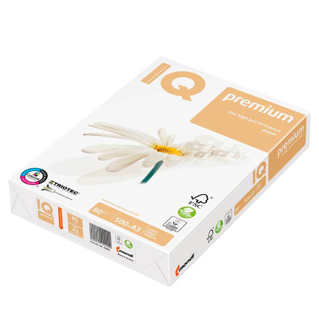 IQ Premium қағазы, А3, 80 гр/м2, 500 парақ