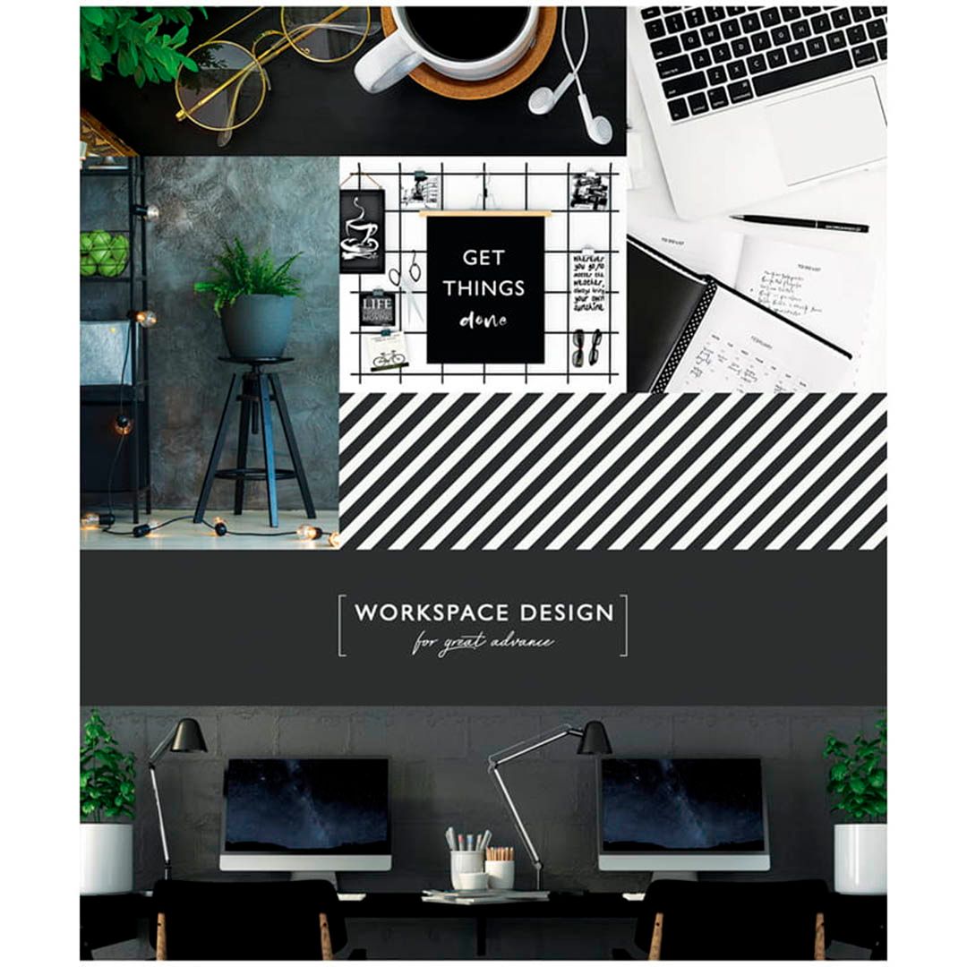 Тетрадь ArtSpace "Офис. Workspace design" А5, 48 листов, в линейку, на скрепке / Тетради №5