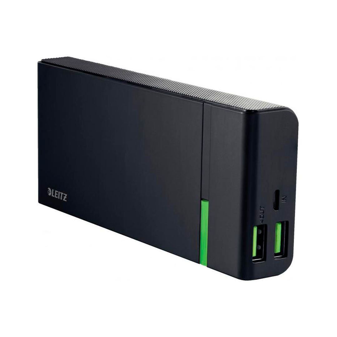 Портативное зарядное устройство Leitz, 10400 mAh, USB, черное / null