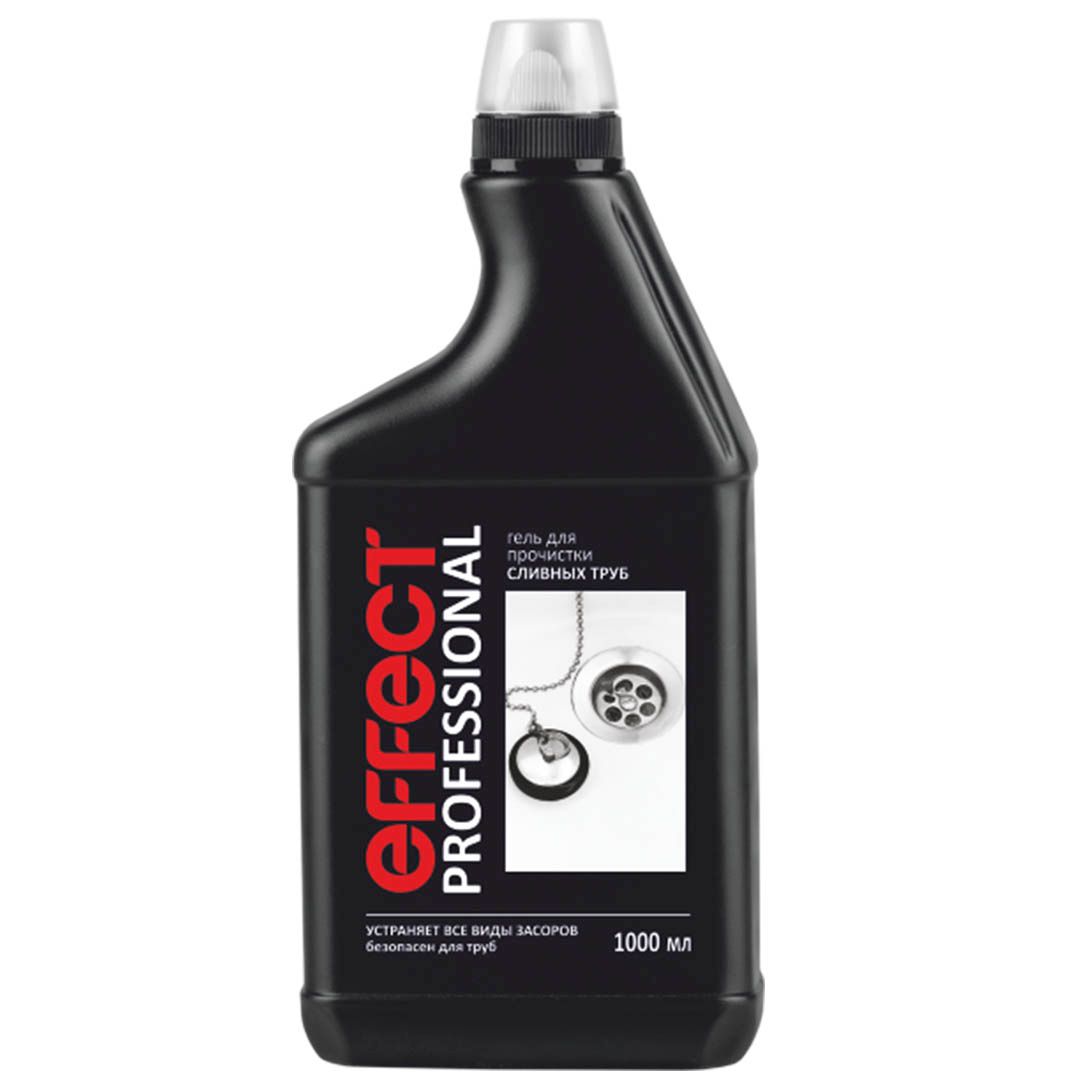 Гель для прочистки канализационных труб Effect Professional, 1000 мл / Средства для прочистки труб