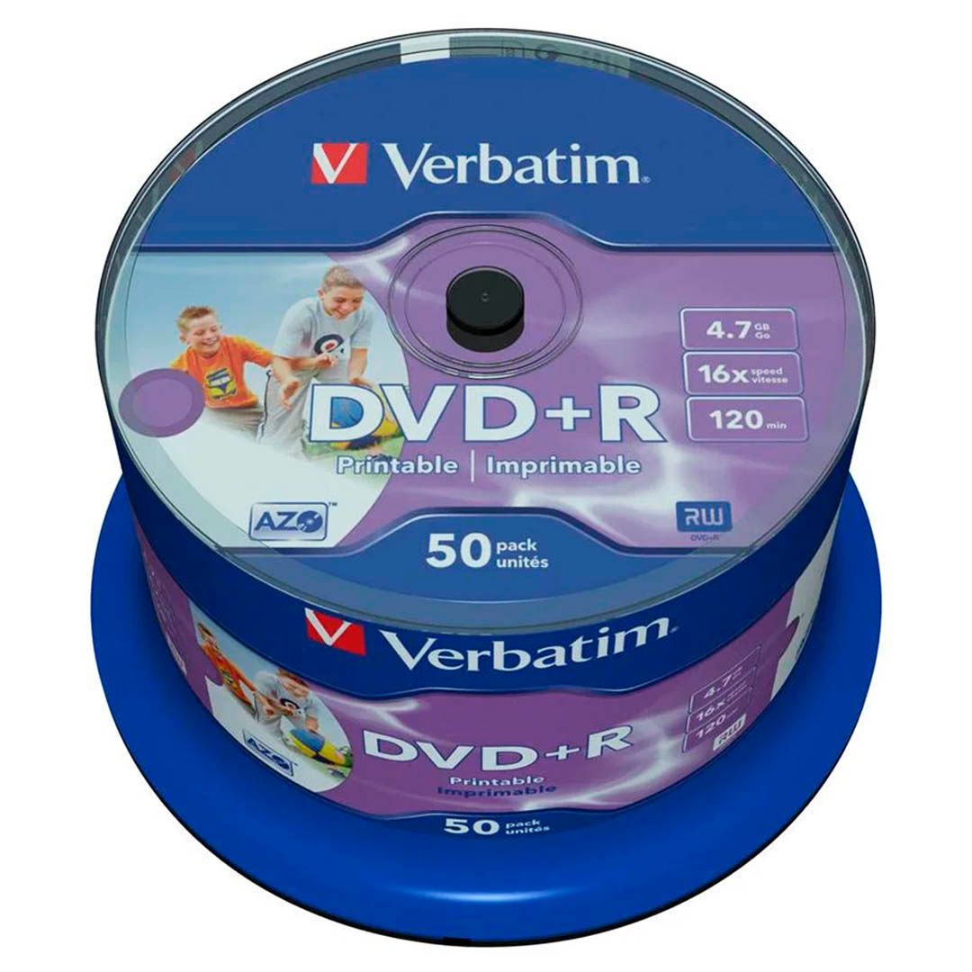 Диск DVD+R Verbatim Printable, 4,7 Gb, 16х, 50 шт/упак / Диски CD/DVD oe.kz Диск DVD+R Verbatim Printable, 4,7 Gb, 16х, 50 шт/упак / Диски CD/DVD