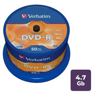 Диск DVD-R Verbatim, 4,7 Gb, 16х, 50 дана/қапт / CD/DVD дискілер