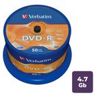 Диск DVD-R Verbatim, 4,7 Gb, 16х, 50 шт/упак