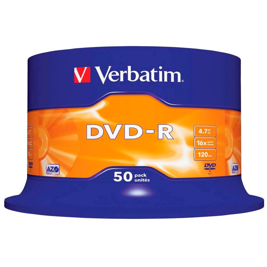 Диск DVD-R Verbatim, 4,7 Gb, 16х, 50 шт/упак