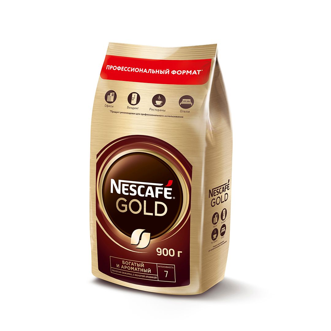 Кофе растворимый Nescafe Gold, 900 гр, вакуумная упаковка / Кофе растворимый №3
