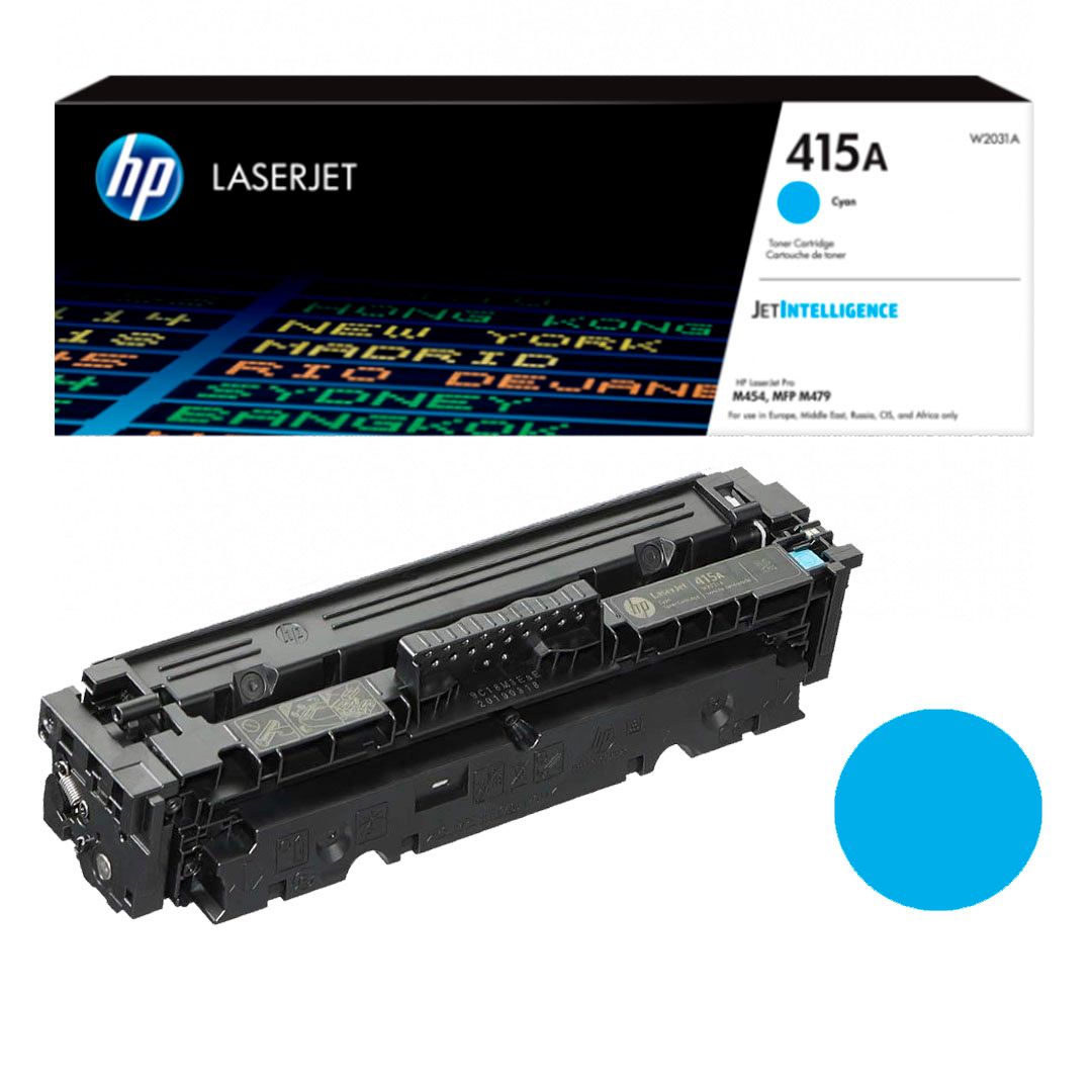 Картридж оригинальный HP W2031A 415A для LaserJet Pro M454/M479, голубой / Картриджи  цветные