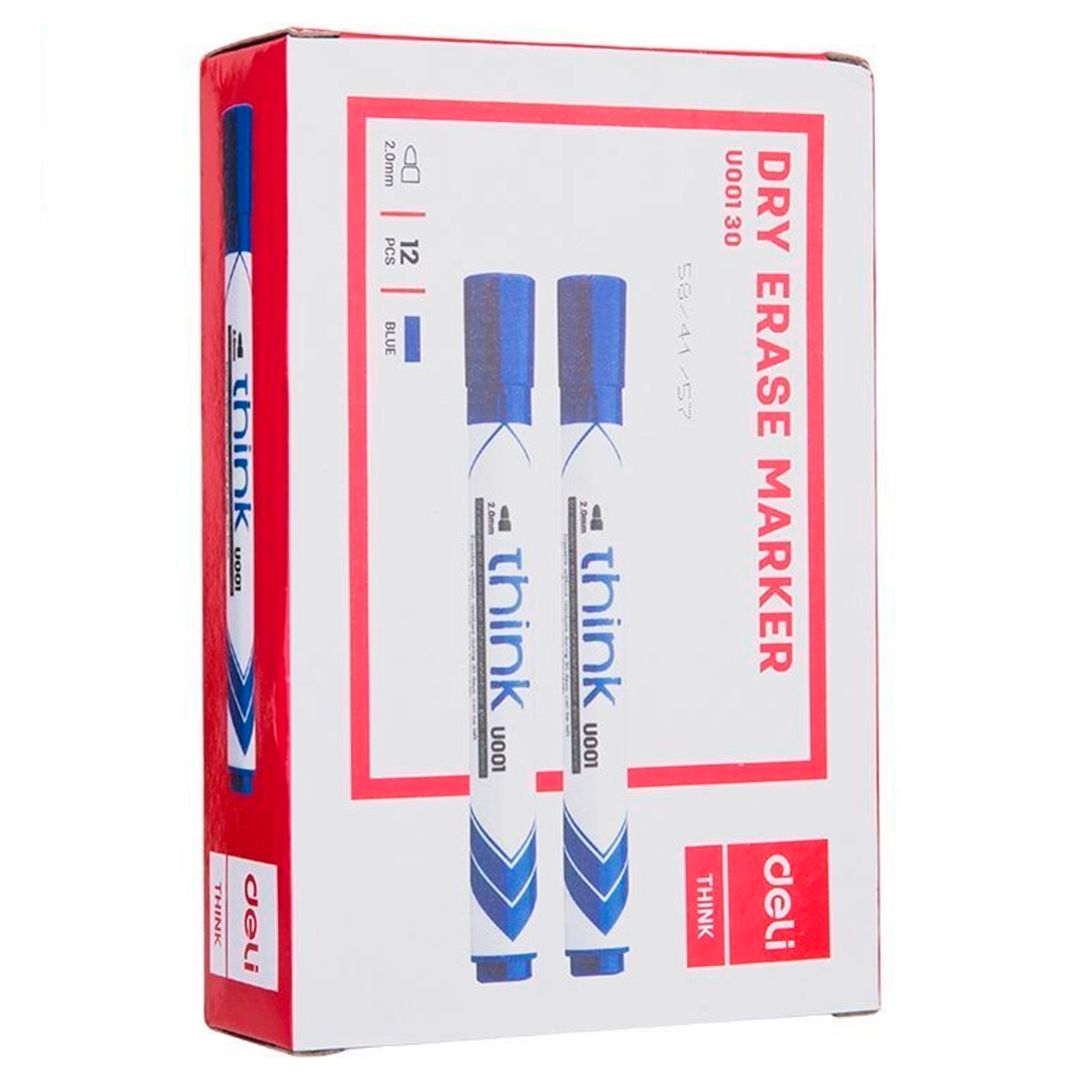 Тақтаға арналған маркер Deli, ұшы дөңгелек, 2 мм, көк, баға бір дана үшін / Тақтаға арналған маркерлер №3