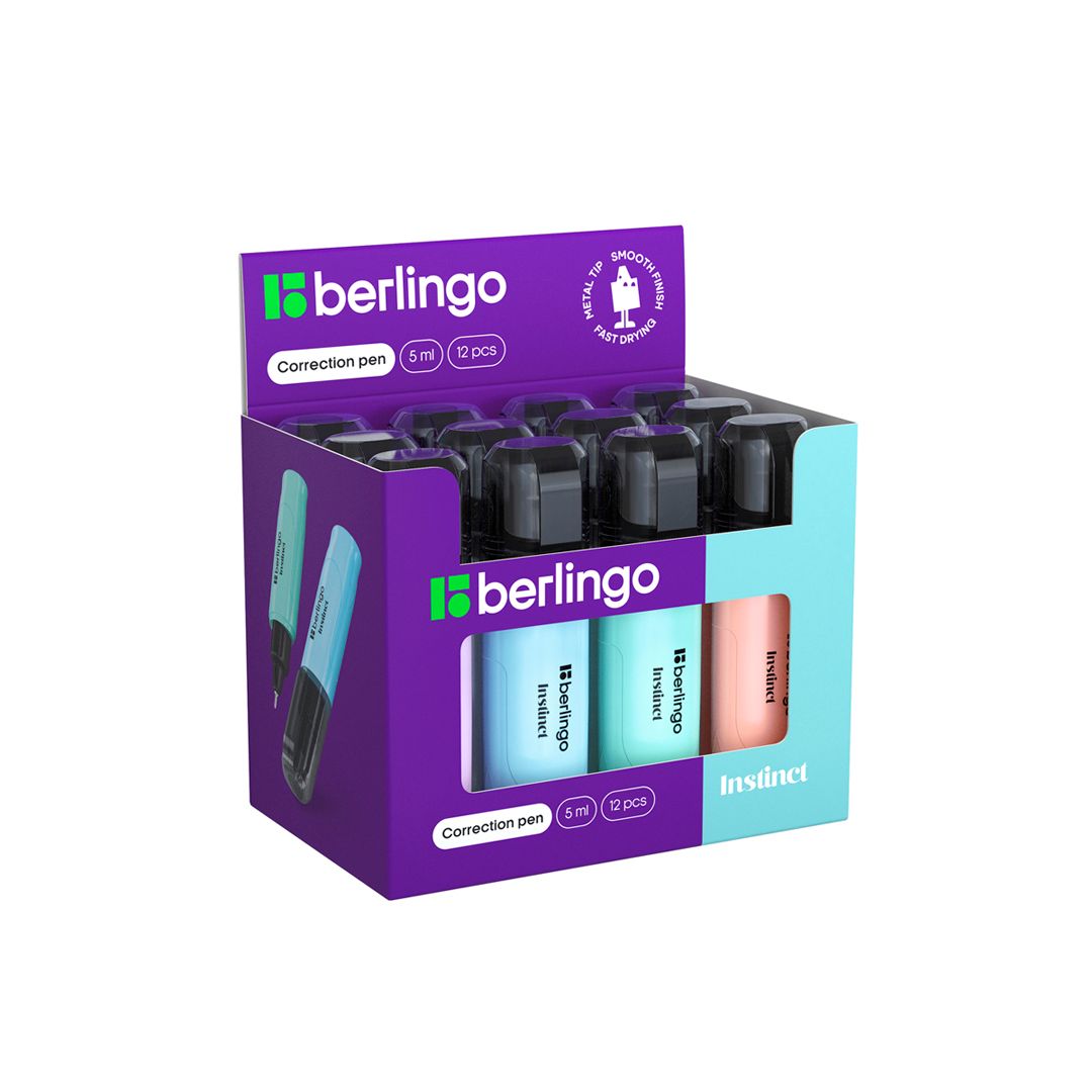 Түзеткіш қарындаш Berlingo "Instinct", 5 мл, металл ұшымен / Түзеткіш  қарындаштар №2