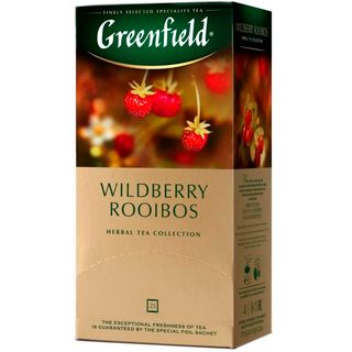 Чай Greenfield Wildberry Rooibos, травяной, 25 пакетиков / Чай пакетированный