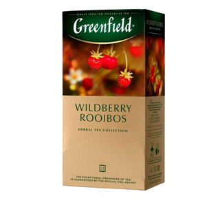 Шай Greenfield Wildberry Rooibos, шөп шай, 25 қалташа / Қалташалардағы шай