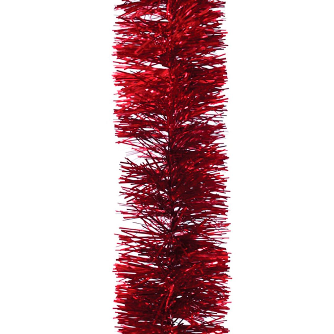 Мишура "Праздничная", 2 м, 50 мм, красная / Елочные украшения oe.kz Мишура "Праздничная", 2 м, 50 мм, красная / Елочные украшения
